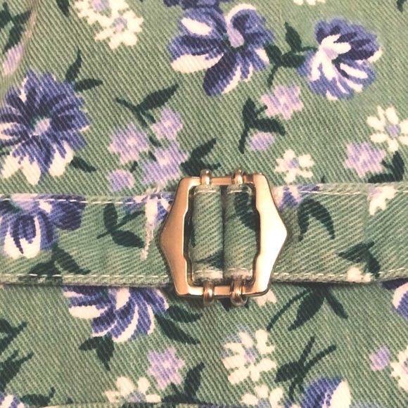 Vintage Wet Seal 90s Denim Vest, Crop, S, STEEL Jeans Floral Cottage - Picture 4 of 8